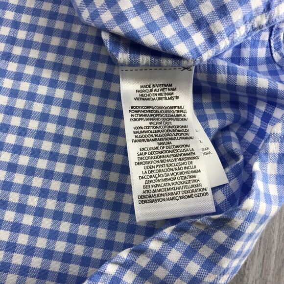 Polo Ralph Lauren‎ Shirt Blue White Gingham Check Oxford Button Down 5XB NWT - Picture 9 of 12